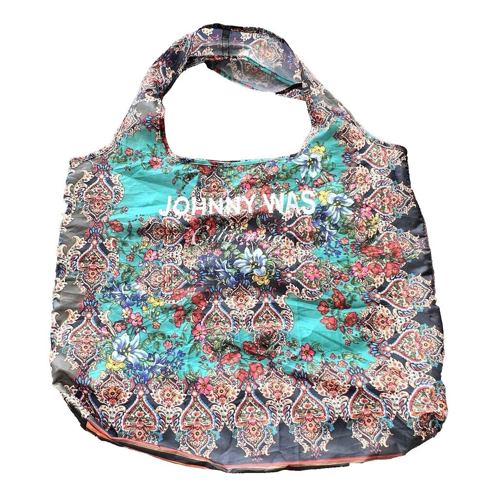 Johnny Was Shopping Tote Lightweight Foldable Bag Reusable NEW STYLE